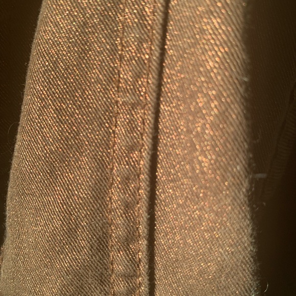 Coldwater Creek Bronze Metallic Snap Closure Military Jacket Sz 10 Slip … - Picture 8 of 8